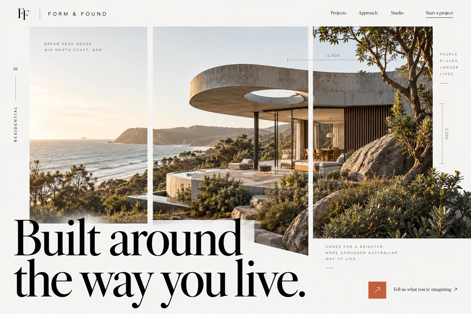 Form & Found website design concept
