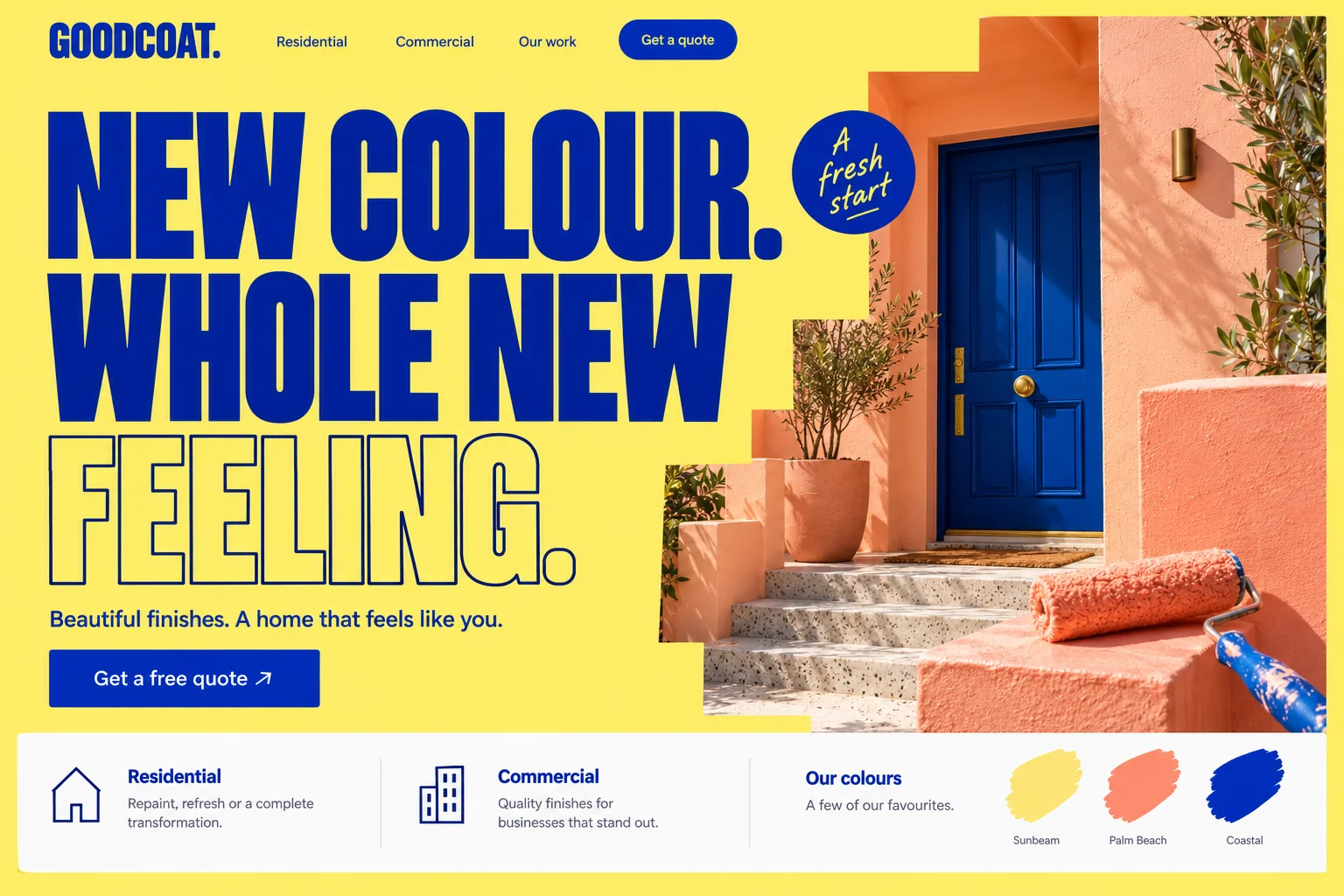Goodcoat website design concept