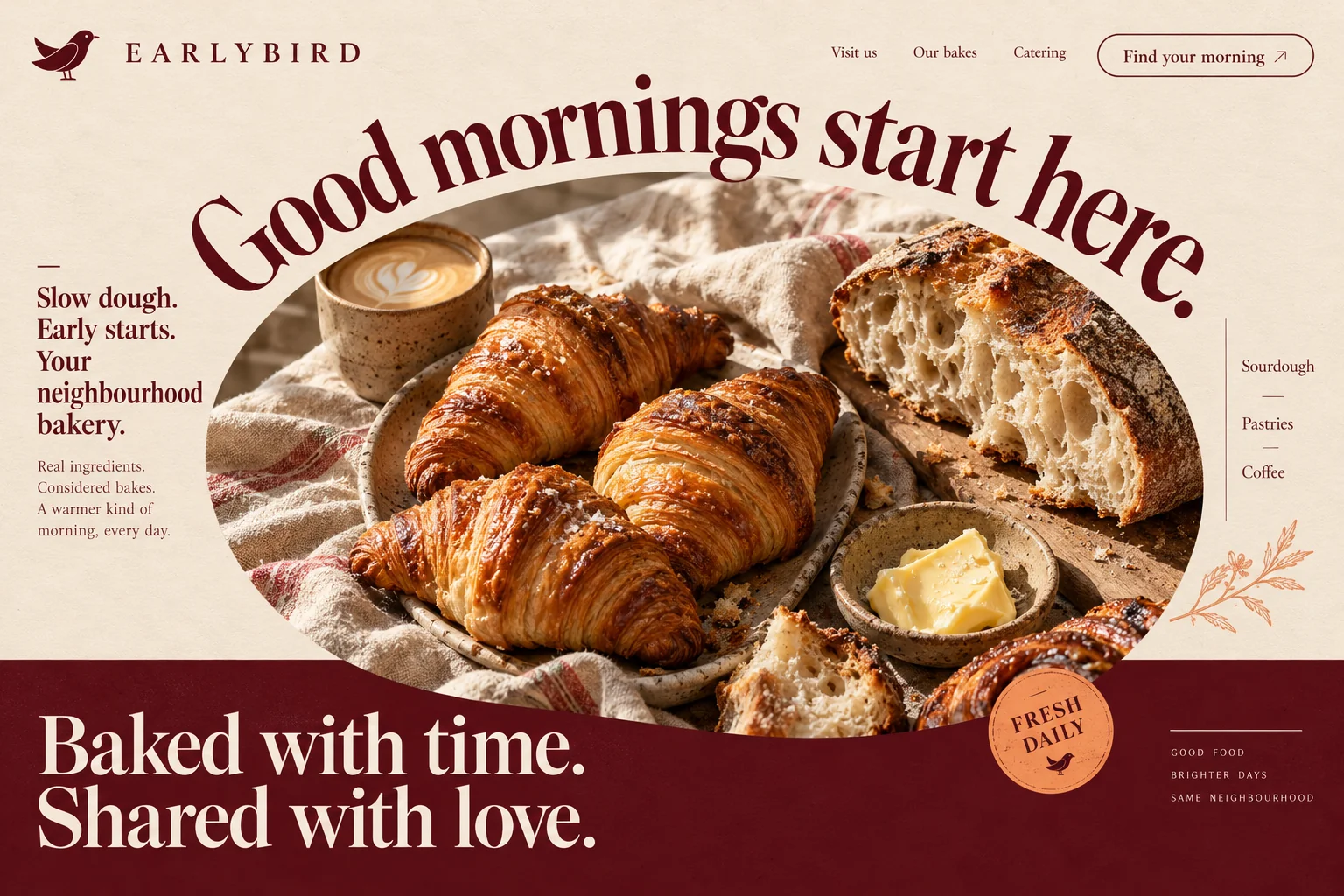 Earlybird website design concept